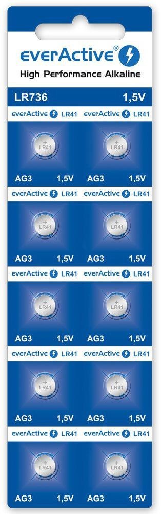 Bateria AG3 / G3 / LR736 / LR41 everActive 1,5V (blister 10 szt.) EVERACTIVE