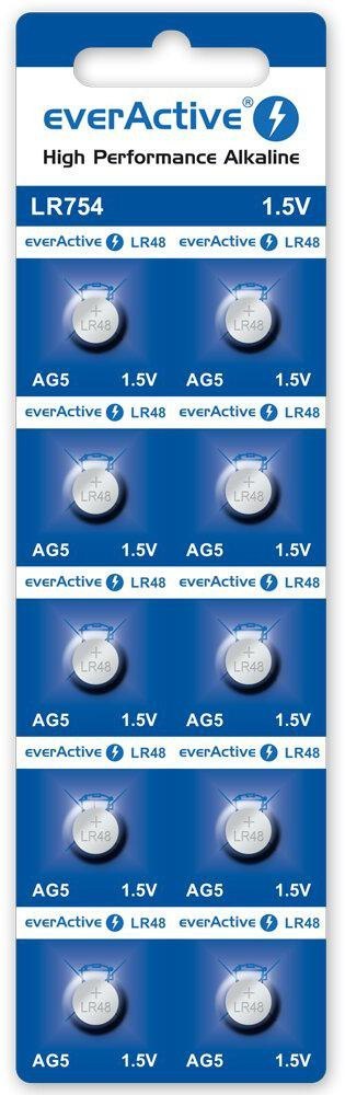 Bateria AG5 / G5 / LR48 / LR754 everActive 1,5V (blister 10 szt.) EVERACTIVE