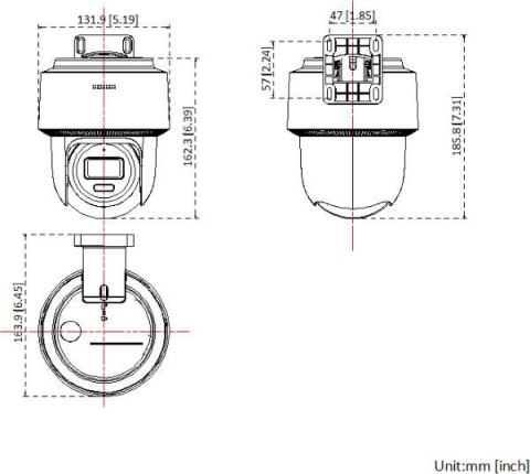 Kamera IP Hilook PTZ-N2C600M-DE(2.8mm)(O-STD) 6MP Smart Hybrid Light HILOOK
