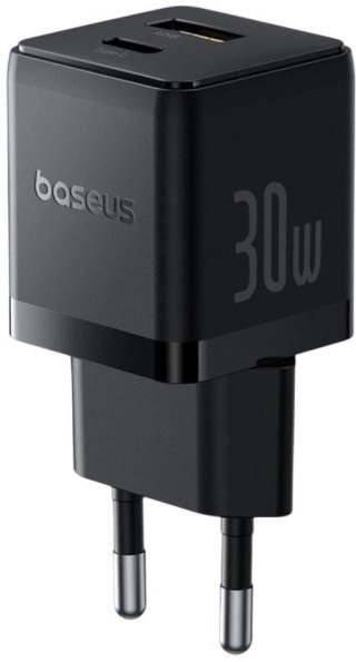 ŁADOWARKA SIECIOWA Baseus Palm P1011160A113-00 30W 1x USB-C 1x USB-A PD 3.0 QC 3.0 CZARNA BASEUS