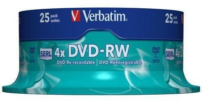 Płyty DVD-RW Verbatim SERL spindle (25szt.) VERBATIM