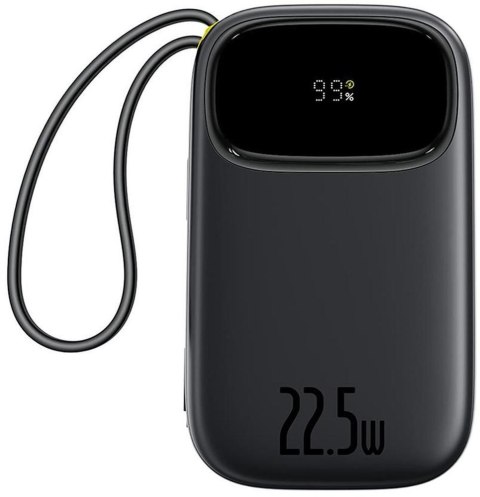 Powerbank Baseus EnerFill FC31 QPow3 20000 mAh 22,5 W PD 3.0 QC 3.0 czarny + kabel USB-C i Lighthing BASEUS