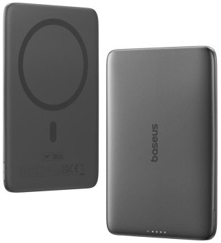 Powerbank Baseus PicoGo AM41 Ultra-Slim 5000 mAh 20 W PD 3.0 QC 3.0 czarny MagSafe + kabel USB-C BASEUS