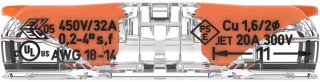 Szybkozłączka przelotowa uniwersalna LINKA/DRUT 2x 0,2-4mm2 WAGO 221-2411 (Paczka 60szt.) WAGO