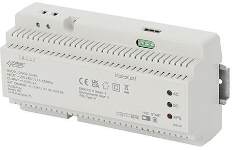 Zasilacz buforowy impulsowy na szynę DIN Grade 2 DING2-12V5A 13,8V 5A PULSAR