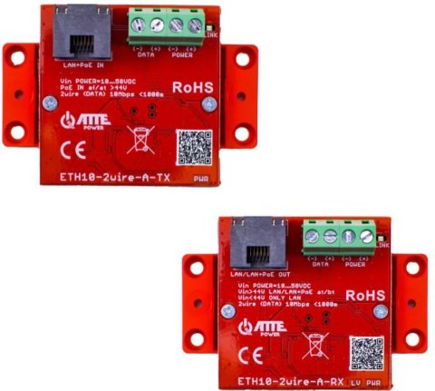 Zestaw konwerterów ATTE ETH10-2wire-A-SET ATTE