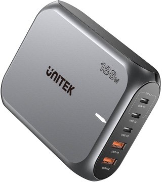 Ładowarka sieciowa Unitek 2xUSB-A 3xUSB-C GAN 188W UNITEK