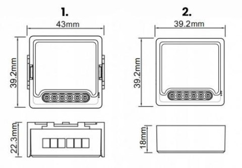 Moduł OXT mini przekaźnik 2 obw. bez N ZigBee TUYA T272 OXT