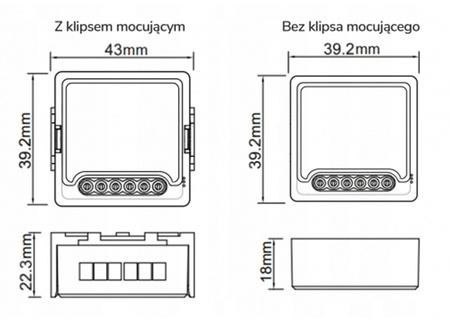 Moduł OXT mini przekaźnik beznapięciowy AC 230V DC 5V 12-48V WiFi TUYA OXT