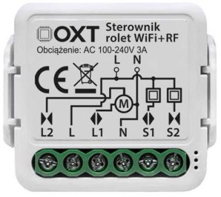 Moduł OXT mini sterownik rolet żaluzji kąt pochylenia lameli WiFi+RF TUYA T229 OXT