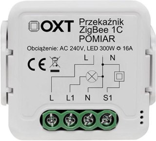 Moduł OXT przekaźnik 1 obw. pomiar 16A ZigBee TUYA T260P OXT