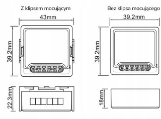 Moduł OXT z sensorem do silnika bramy garażu ZigBee TUYA T250G OXT
