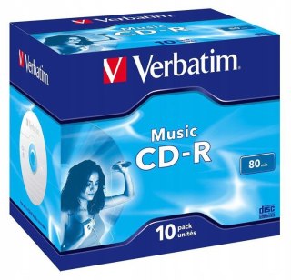 Płyty CD-R Verbatim HP Music jewel box (10szt) VERBATIM
