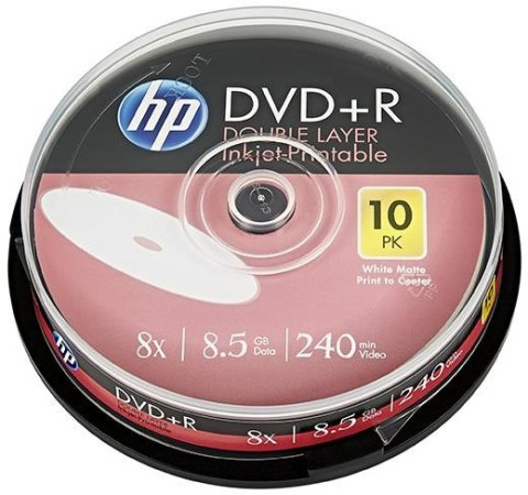 Płyty DVD+R DL Verbatim HP Printable cake box (10szt) VERBATIM