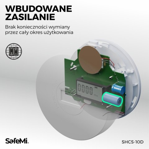 SAFE MI Czujnik tlenku węgla i dymu - B - 7 lat gwarancji SHCS-10D SAFEMI