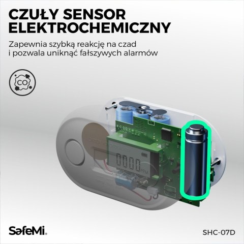SAFEMI Czujnik tlenku węgla - B - 7 lat gwarancji SHC-07D SAFEMI