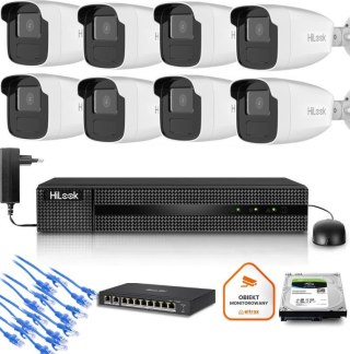 Zestaw monitoringu Hilook 8x kamera IPC-B440H(4mm)(C) z dyskiem 2TB HILOOK
