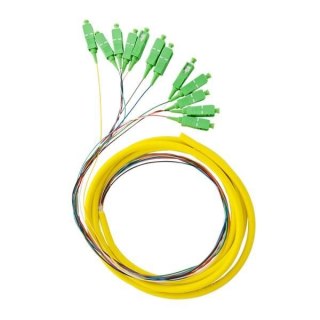 12X PIGTAIL SC/APC SM G657A2 GOLD zestaw 12x 2m OEM