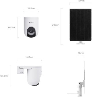 Kamera IP Ezviz HB8 Lite 4G Kit Wi-Fi 4MP z Panelem Solarnym 5W EZVIZ