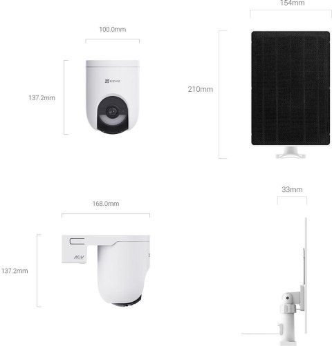 Kamera IP Ezviz HB8 Lite 4G Kit Wi-Fi 4MP z Panelem Solarnym 5W EZVIZ