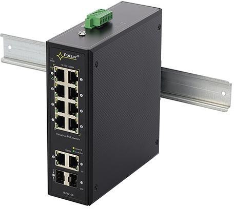 Switch przemysłowy PoE PULSAR ISFG108 (8xPoE, 2xSFP, 2xRJ45) PULSAR