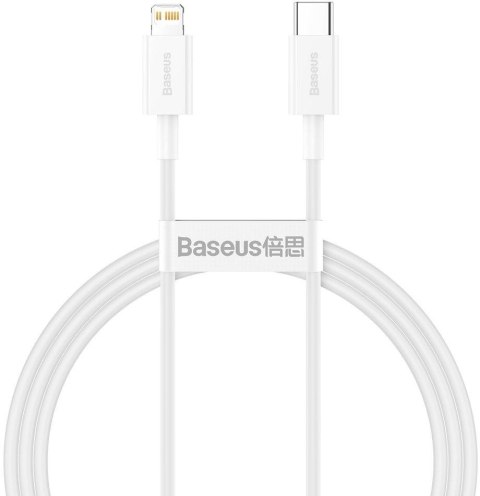 KABEL USB-C / Lightning iPhone Baseus Superior CATLYS-A02 1m 20W PD Quick Charging BIAŁY PREMIUM BASEUS
