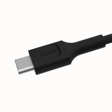 KABEL USB-C / USB-C Greencell PowerStream 120cm PD 100W czarny w oplocie GREEN CELL