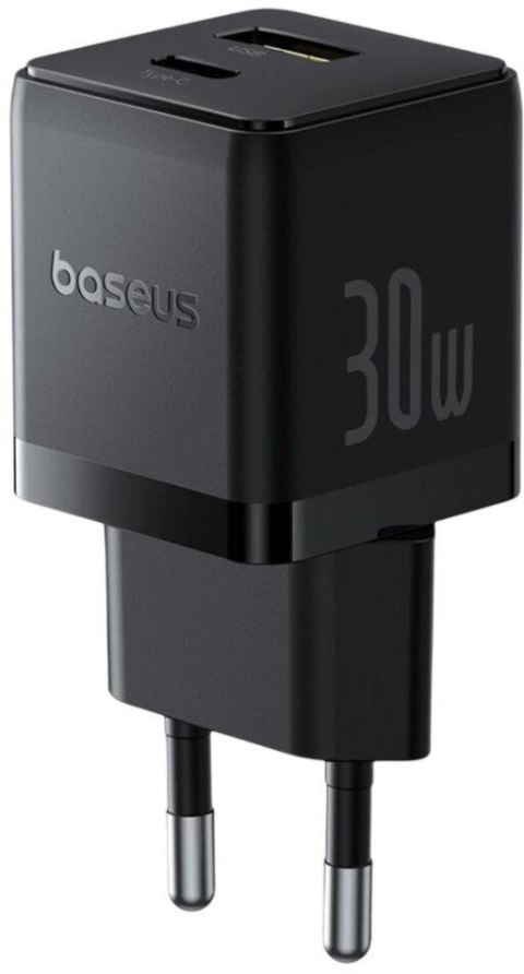 ŁADOWARKA SIECIOWA Baseus Palm P1011160A113-00 30W 1x USB-C 1x USB-A PD 3.0 QC 3.0 CZARNA BASEUS