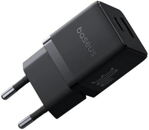 ŁADOWARKA SIECIOWA Baseus Palm P1011160A113-00 30W 1x USB-C 1x USB-A PD 3.0 QC 3.0 CZARNA BASEUS