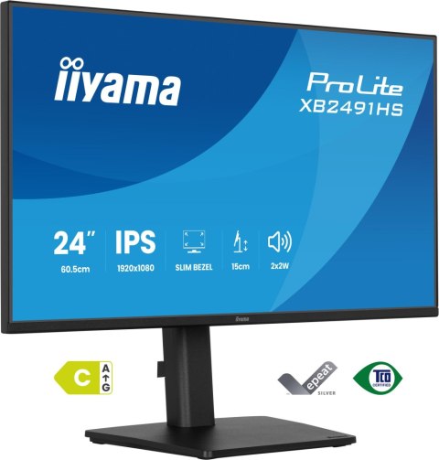 Monitor LED IIYAMA XB2491HS-B1 HDMI DisplayPort IPS 120HZ 1ms HAS PIVOT głośniki IIYAMA