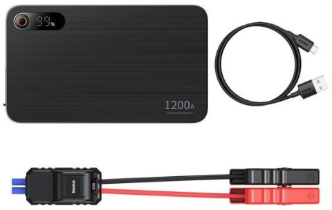 POWERBANK BOOSTER Baseus Super Jump Starter C00245700111-00 12000mAh 12V 1200A + KABLE KROKODYLKI BASEUS