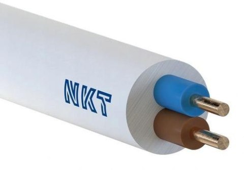 Przewód elektryczny linka H03VV-F OMY 2x1mm2 300V NKT biały 100m NKT SPÓŁKA AKCYJNA