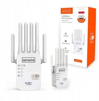 Wzmacniacz Sygnału Repeater WiFi 5 Zewnętrzny Repeater Access Point Zenwire WD-R1201U 1200 Mb/s ZENWIRE