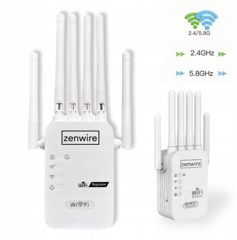 Wzmacniacz Sygnału Zasięgu Sieci Wifi 5G Repeater Zewnętrzny Extender Zenwire WDR611U 300 Mb/s ZENWIRE
