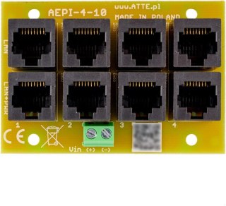 Adapter PoE PASSIVE 4 kanałowy 10/100 ATTE AEPI-4-10-OF ATTE
