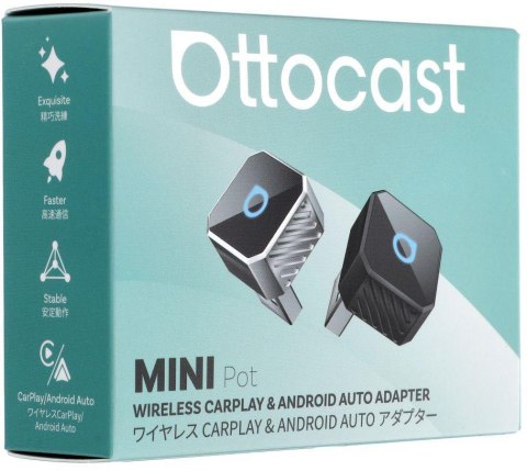 Bezprzewodowy adapter Ottocast Mini Cube T3 Bluetooth Wi-Fi do ekranu samochodowego Ottocast N95C OTTOCAST