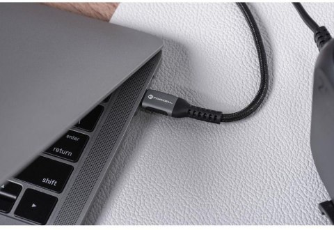 KABEL USB-C / USB-C Forcell F-Energy Cafule 200 cm 240 W 5A PD QC 4.0 CZARNY W OPLOCIE FORCELL