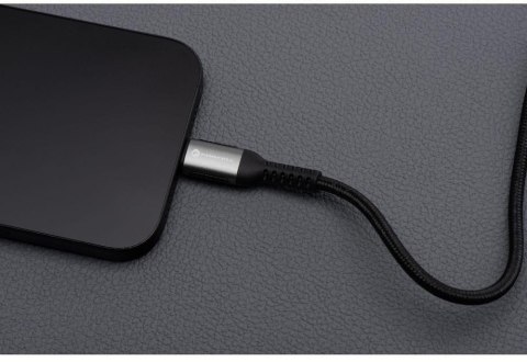 KABEL USB-C / USB-C Forcell F-Energy Cafule 50 cm 240 W 5A PD QC 4.0 CZARNY W OPLOCIE FORCELL