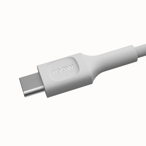 KABEL USB-C / USB-C Greencell PowerStream 200cm PD 100W biały w oplocie GREEN CELL
