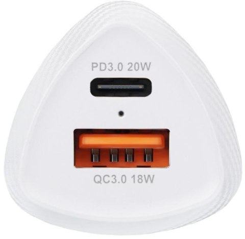 ŁADOWARKA SAMOCHODOWA Forcell Carbon CC50-1A1C 38 W 1x USB-C 1x USB-A PD 3.0 QC 3.0 BIAŁA FORCELL