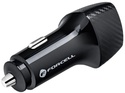 ŁADOWARKA SAMOCHODOWA Forcell Carbon CC50-1A1C 38 W 1x USB-C 1x USB-A PD 3.0 QC 3.0 CZARNA FORCELL