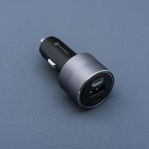 ŁADOWARKA SAMOCHODOWA Forcell F-Energy 65 W 2x USB-C 1x USB-A PD 3.0 QC 4.0 SZARA FORCELL