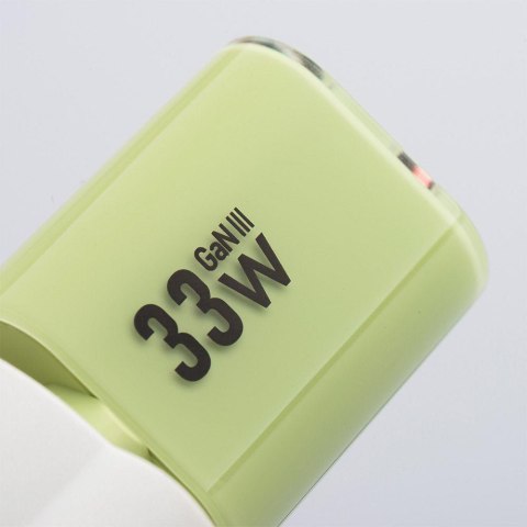 ŁADOWARKA SIECIOWA Forcell F-Energy GaN III VT-41 33 W 1x USB-C 1x USB-A PD 3.0 QC 4.0 ZIELONA FORCELL