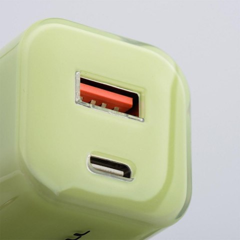 ŁADOWARKA SIECIOWA Forcell F-Energy GaN III VT-41 33 W 1x USB-C 1x USB-A PD 3.0 QC 4.0 ZIELONA FORCELL