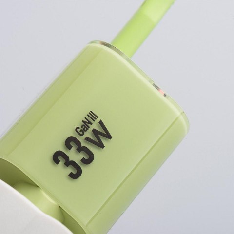 ŁADOWARKA SIECIOWA Forcell F-Energy GaN III VT-41 33 W 1x USB-C 1x USB-A PD 3.0 QC 4.0 ZIELONA FORCELL