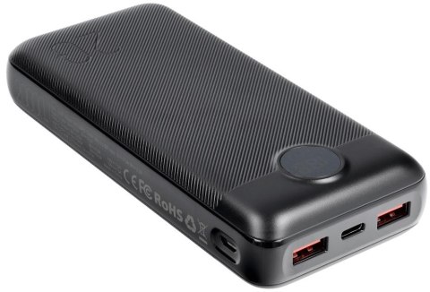 Powerbank Veger 20000 mAh 20 W PD QC 3.0 2x USB-A USB-C czarny VEGER