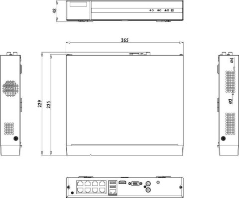 Rejestrator IP Hilook NVR-108MH-D/8P(D) 8-kanałowy 5MP PoE HILOOK