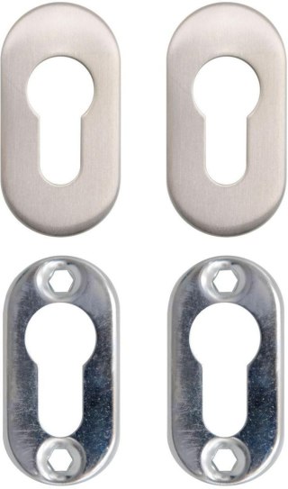 Szyld do zamka PSG 63.453 owalny, 62 x 32mm, nierdzewny PSG