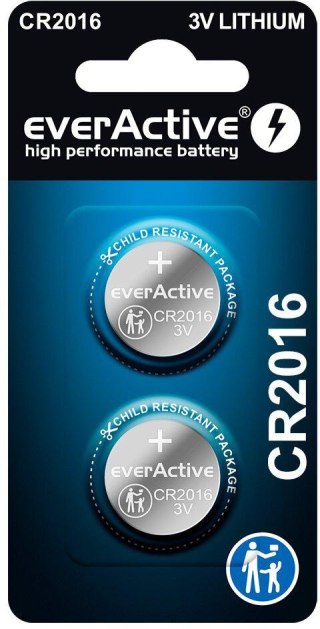 Bateria CR2016 everActive (blister 2 szt.) EVERACTIVE