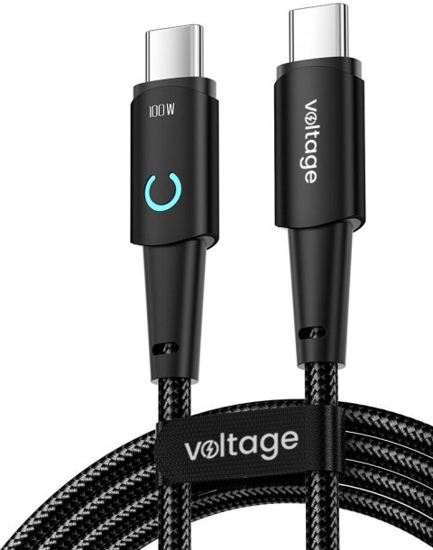 Kabel USB-C / USB-C Voltage PowerAngle 100W PD 100cm czarny VOLTAGE